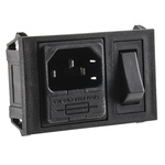 Bulgin C14 Snap-In IEC Connector Male, 10A, 250 V, Fuse Size 5 x 20mm