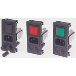 Bulgin 10A, 250 V ac Male Snap-In IEC Filter BZV03/A0620/05