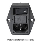Schurter C14 Panel Mount IEC Connector Male, 10A, 250 V, Fuse Size 17.8 x 11.1mm