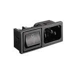 Bulgin C14 Horizontal Panel Mount IEC Connector Male, 10A