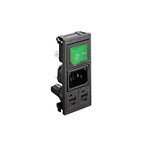 Bulgin C14 Vertical Panel Mount IEC Connector Male, 10A