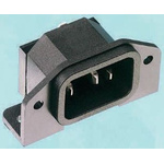 Bulgin C14 Right Angle Panel Mount, PCB Mount IEC Connector Male, 10A, 250 V