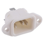 Bulgin C14 Panel Mount IEC Connector Male, 10A, 250 V