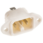 Bulgin C16 Panel Mount IEC Connector Male, 10A, 250 V