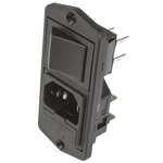 Bulgin C14 Panel Mount IEC Connector Male, 10A, 250 V, Fuse Size 5 x 20mm