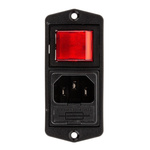 Bulgin C14 Panel Mount IEC Connector Male, 10A, 250 V, Fuse Size 5 x 20mm