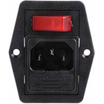 Bulgin C14 Panel Mount IEC Connector Male, 10A, 250 V, Fuse Size 5 x 20mm