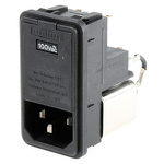 Male IEC/EN 60939 IEC Filter Snap-In 5 x 20mm,Solder,Rated At 6A,250 V ac Operating Frequency 0 → 400Hz