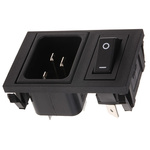 Bulgin C20 Snap-In IEC Connector Male, 16A, 250 V