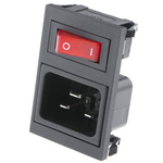 Bulgin C20 Snap-In IEC Connector Male, 16A, 250 V