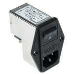Schurter 4A, 250 V ac Male Panel Mount Filtered IEC Connector 4304.4003