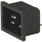 Schurter C20 Snap-In IEC Connector Male, 20A, 250 V