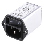 Schurter 6A, 250 V ac Male Panel Mount Filtered IEC Connector DC12.4102.001