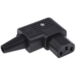 Schurter C13 Right Angle Cable Mount IEC Connector Socket, 15A, 250 V