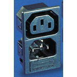 Bulgin C13, C14 Snap-In IEC Connector Socket, Plug, 10A, 250 V