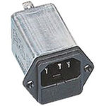 Roxburgh EMC 6A, 250 V ac/dc Screw Mount IEC Inlet Filter RIR0622H, Faston