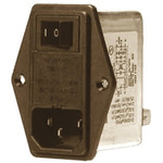 Roxburgh EMC 4A, 250 V ac/dc Screw Mount IEC Inlet Filter RIS0422H2, Faston