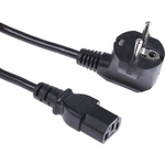 RS PRO 2.5m Power Cable, C13, IEC to CEE 7/4, Schuko, 250 V