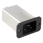 EPCOS 16A, 250 V ac/dc Panel Mount IEC Inlet Filter B84771A0016A000, Tab