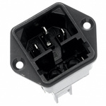 Schurter C14 Panel Mount IEC Connector Male, 10A, 250 V, Fuse Size 5 x 20mm