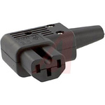 Schurter C15 Right Angle Cable Mount IEC Connector Socket, 10A, 250 V