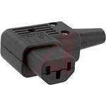 Schurter C13 Right Angle Cable Mount IEC Connector Socket, 10A, 250 V