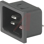 Schurter C20 Snap-In IEC Connector Male, 16A, 250 V
