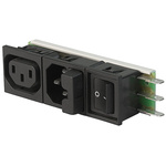 Schurter C14, F Snap-In IEC Connector Socket, Plug, 10A, 125 V, 250 V, Fuse Size 5 x 20mm