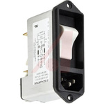 Schurter 15A, 250 V ac Male Screw Filtered IEC Connector 2 Pole DF12.0031.9110.1, Quick Connect None Fuse