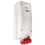 Scame Switchable IP67 Industrial Interlock Socket 3P+E, Earthing Position 6h, 63A, 415 V