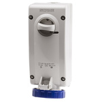 Scame Switchable IP67 Industrial Interlock Socket 2P+E, Earthing Position 6h, 32A, 250 V