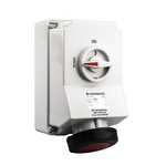 MENNEKES Switchable IP67 Industrial Interlock Socket 3PN+E, Earthing Position 6h, 63A, 400 V