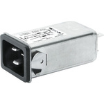 Schurter 16A, 250 V ac Panel Mount Filtered IEC Connector 5130.2000