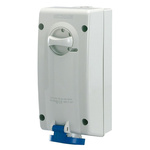 Scame Switchable IP44 Industrial Interlock Socket 2P+E, Earthing Position 6h, 32A, 250 V