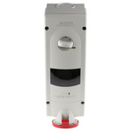 Scame Switchable IP44 Industrial Interlock Socket 3P+N+E, Earthing Position 6h, 32A, 400 V