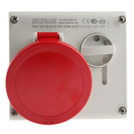 Scame Switchable IP44 Industrial Interlock Socket 3P+N+E, Earthing Position 6h, 32A, 400 V