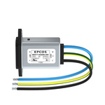 EPCOS 8A, 250 V ac/dc Male Panel Mount IEC Inlet Filter B84771A0008L000, Wire