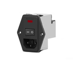 TE Connectivity 10A, 115 V ac, 230 V ac Flange Mount IEC Inlet Filter PE0S0DHXB, Faston