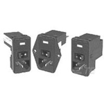 TE Connectivity 10A, 250 V ac Snap-In IEC Inlet Filter PS00XD000, Faston