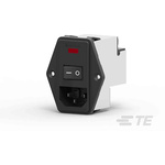 TE Connectivity 6A, 115 V ac, 230 V ac Flange Mount IEC Inlet Filter PE0S0DH6B, Faston