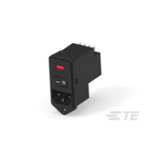 TE Connectivity 6A, 115 V ac, 230 V ac Male Flange Mount IEC Inlet Filter 2 Pole PM0S0DH60