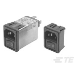 TE Connectivity 10A, 250 V ac Snap-In IEC Inlet Filter 10CFS1, Faston
