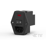 TE Connectivity 10A, 115 V ac, 230 V ac Flange Mount IEC Inlet Filter PE0S0DBX0, Faston