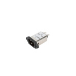 XP Power 6A, 264 V ac Male Screw IEC Inlet Filter FASMA06SFR, Faston 1 Fuse