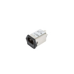 XP Power 6A, 264 V ac Male Screw IEC Inlet Filter FCSS06SFR, Faston 1 Fuse