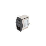 XP Power 4A, 264 V ac Male Screw IEC Inlet Filter 2 Pole FGSMA04BFR, Faston 1 Fuse