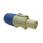 RS PRO Grey 2 + PE Industrial Power Plug, Rated At 20A, 250 V