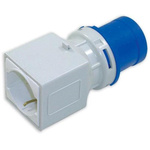 RS PRO IP20 Blue 2P + E Industrial Power Connector Adapter Plug, Socket, Rated At 16A, 230 V