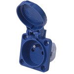 RS PRO IP54 Blue 2P + E Industrial Power Socket, Rated At 16A, 230 V