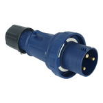 RS PRO IP67 Blue Cable Mount 2P + E Industrial Power Plug, Rated At 63A, 200 → 250 V